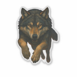 Adesivo de Recorte de Lobo