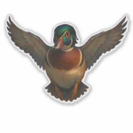 Adesivo de Recorte de Pato de Madeira