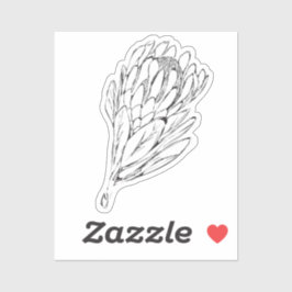 Adesivo de recorte personalizado de Protea Black &