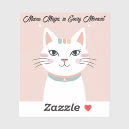 Adesivo de rosto de gato bonito - Estúdio PixelCha