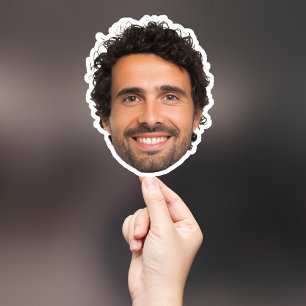 Adesivo de Rosto Personalizado, Adesivos da sua fo