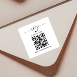 Adesivo de RSVP de Código QR | Etiqueta de Devoluç