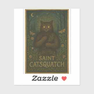 Adesivo de Santo Catsquatch WV Criptídeo Sasquatch