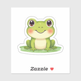 Adesivo de Sapo Fofo Kawaii 