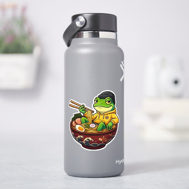 Adesivo de Sapo Ramen (HidroFlask)