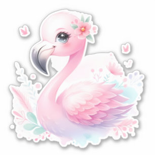 Adesivo de Scrapbooking Flamingo Corte Personaliza