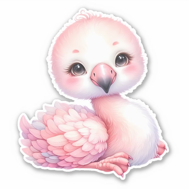Adesivo de Scrapbooking Flamingo Corte Personaliza (Frente)