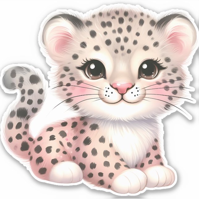 Adesivo de Scrapbooking Leopard Custom Cut (Frente)