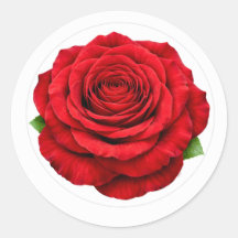 Adesivo de Selagem de Envelope Redondo Rosa Vermel