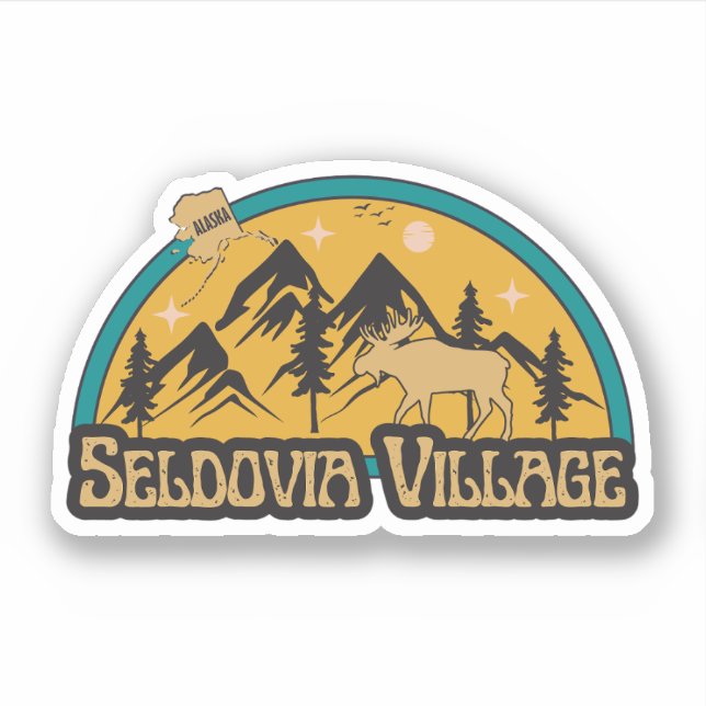 Adesivo de Seldovia Village, Alasca (Frente)