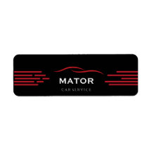 Adesivo de Serviço de Carro Preto e Vermelho