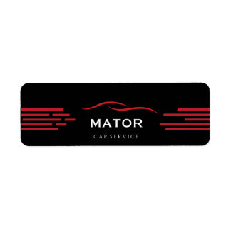 Adesivo de Serviço de Carro Preto e Vermelho