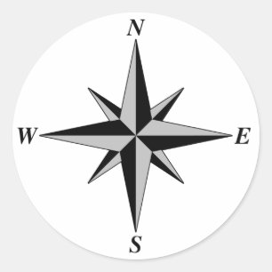 Adesivo de setas para norte