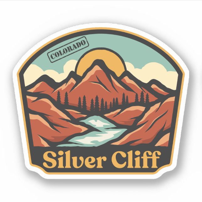 Adesivo de Silver Cliff, Colorado (Frente)