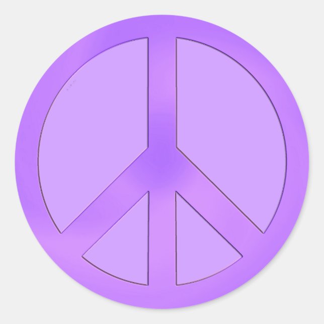 Adesivo de Sinal de Paz Roxo (Frente)