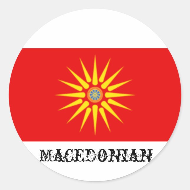 Adesivo de Sinalizador da Macedônia (Frente)