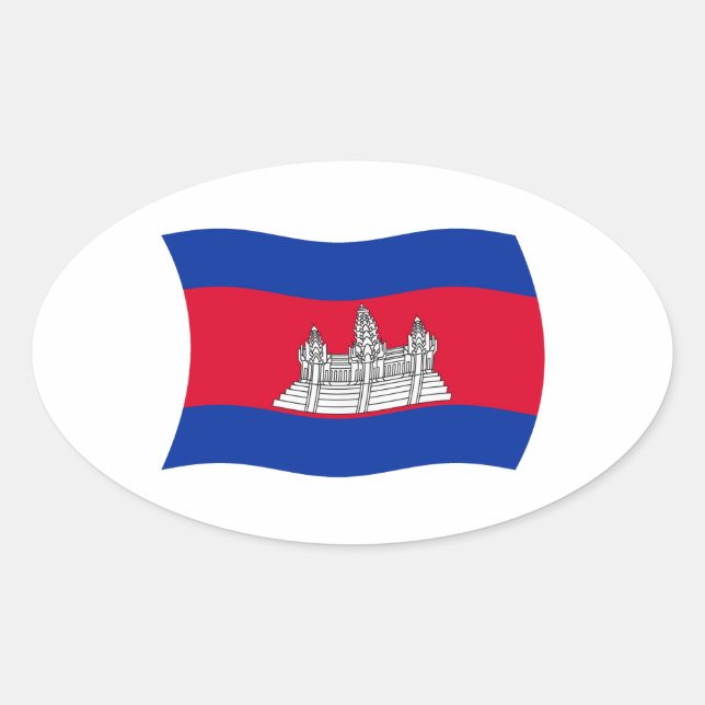 Adesivo de Sinalizador do Camboja (Frente)