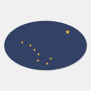 Adesivo de Sinalizador Oval do Alasca