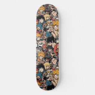 Adesivo de skate com padrão fofo de anime e mangá 