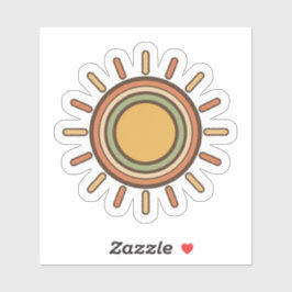 Adesivo de Sol Boho Vintage – Retro Minimalista Te