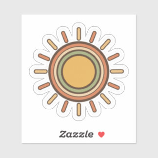 Adesivo de Sol Boho Vintage – Retro Minimalista Te