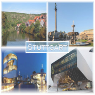 Adesivo DE Stuttgart - Rio Neckar - Schlossplatz -