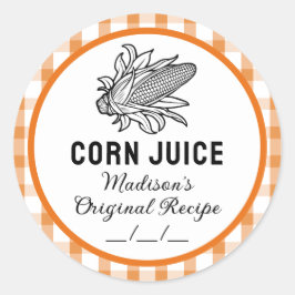 Adesivo de suco de milho com padrão de controlo de