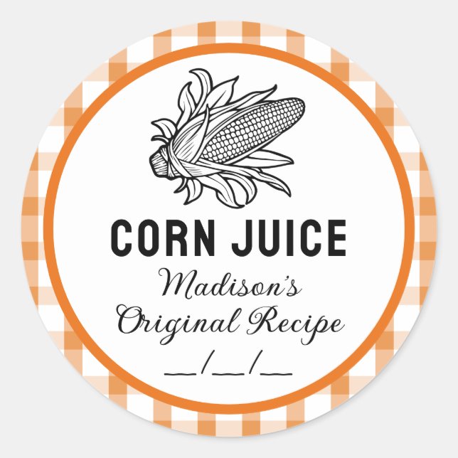 Adesivo de suco de milho com padrão de controlo de (Frente)