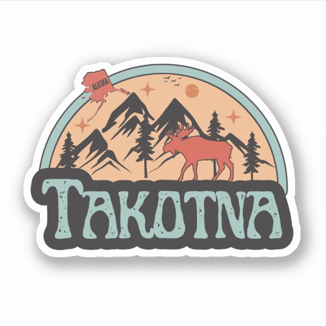 Adesivo de Takotna, Alasca (Frente)