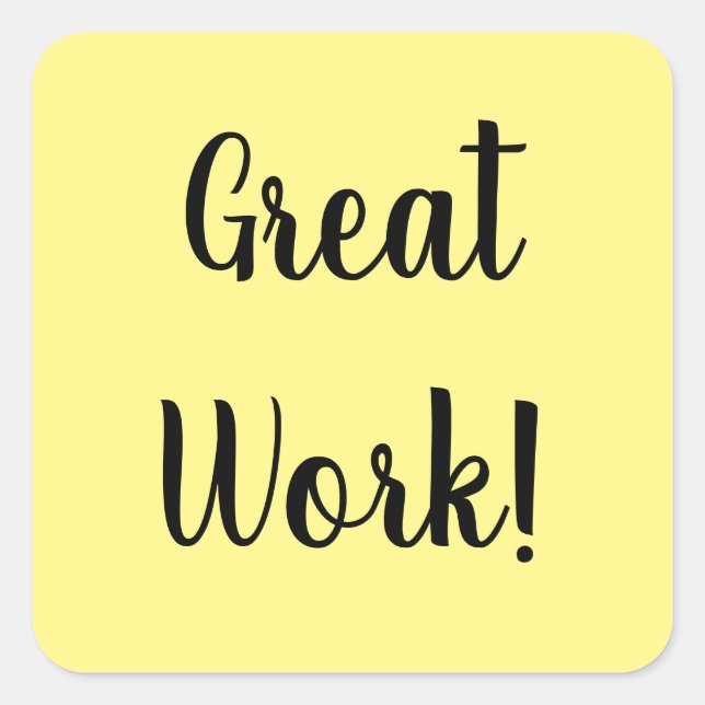 adesivo de trabalho do excelente (Frente)