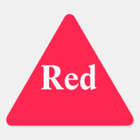 Adesivo de triângulo vermelho