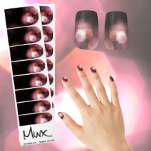 Arte de Unhas Minx Rosa Escuro Roxo e Marrom