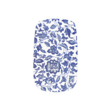 Floral Azul e Branco