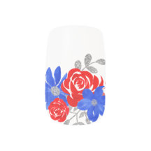 Flores Vermelhos E Azuis Negros