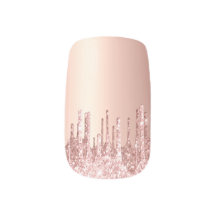 Frascos para unhas com rosa Dourado Glitter
