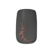 Invólucro de Arte Fratural Laranja e Preta