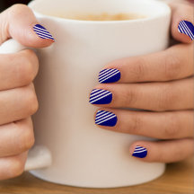 Legal Strips Marinho Minx Arte das Unhas Azul