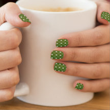Padrão De Shamrock Branco Bonito Em Verde
