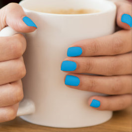 Adesivo De Unha Solid Cyan Blue Background 