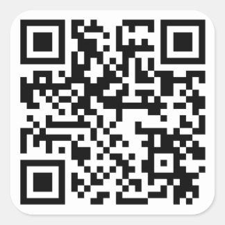 Adesivo de URL do código QR 2,5 x 2,5 polegadas
