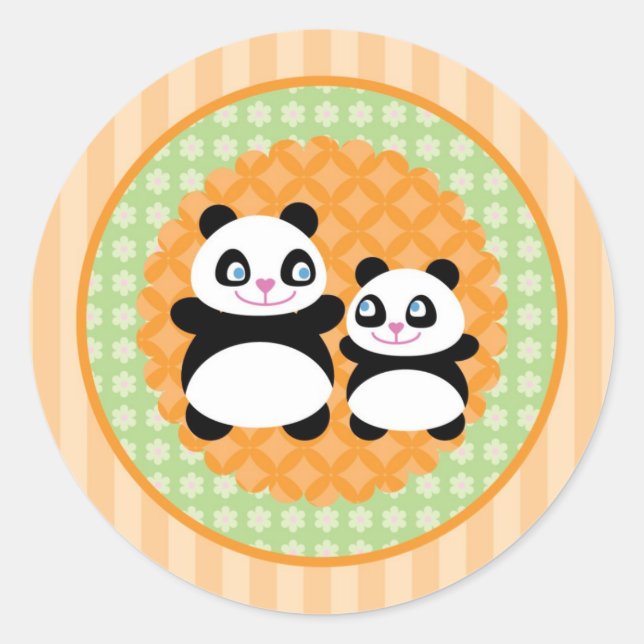 Adesivo de Urso de Panda Unisex (Frente)