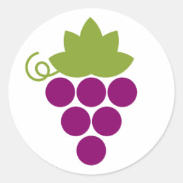 Adesivo de uvas vermelhas