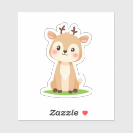 Adesivo de Veado Fofo Kawaii 