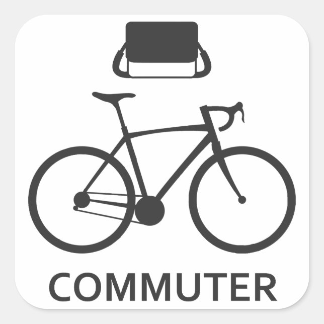 Adesivo de Viagem ao trabalho de bicicleta (Frente)