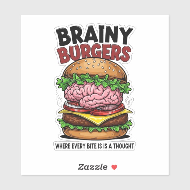Adesivo de Vinil Brainy Burgers (Folha)