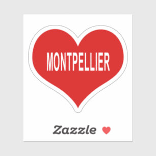 Adesivo de Vinil Coração de Amor Vermelho MONTPELL