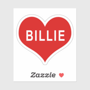 Adesivo de Vinil Coração Vermelho de Amor BILLIE N