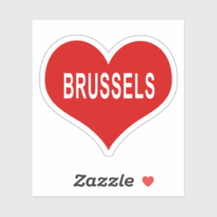 Adesivo de Vinil Coração Vermelho de Amor BRUSSELS