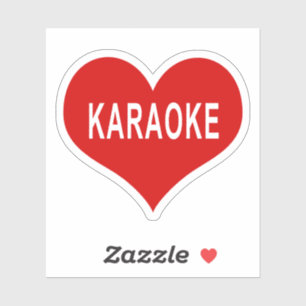 Adesivo de Vinil Coração Vermelho de Amor KARAOKE