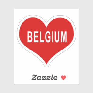 Adesivo de Vinil Coração Vermelho do BELGIUM